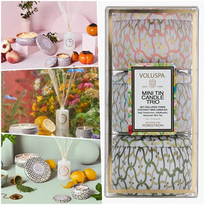 Voluspa Maison Set 3 Mini Tin Candles 100 hours Burn Time